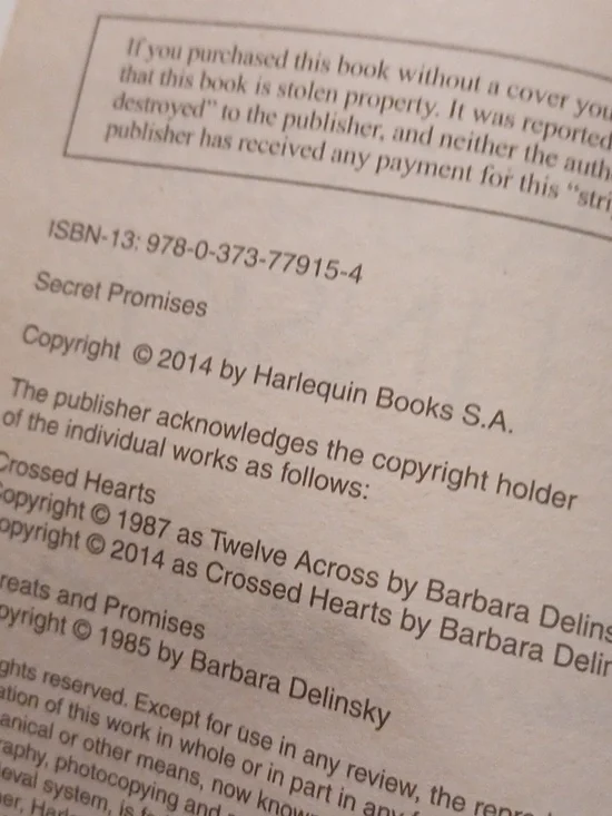 $4 Add-onBarbara Delinsky "Secret Promises" - Paperback (2 Books In 1) - Picture 6 of 7